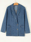 Pocketed Long Sleeve Denim Jacket nicholesgifts
