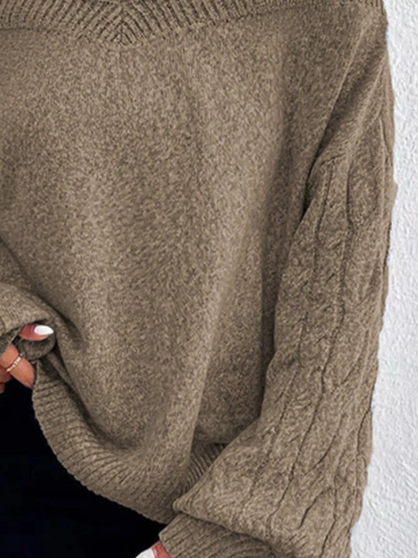 Women Cold Shoulder Turtleneck Sweater nicholesgifts