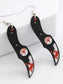 Women Bloody Horror Halloween Drop Earrings nicholesgifts