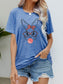 Easter Bunny Graphic Round Neck T-Shirt nicholesgifts