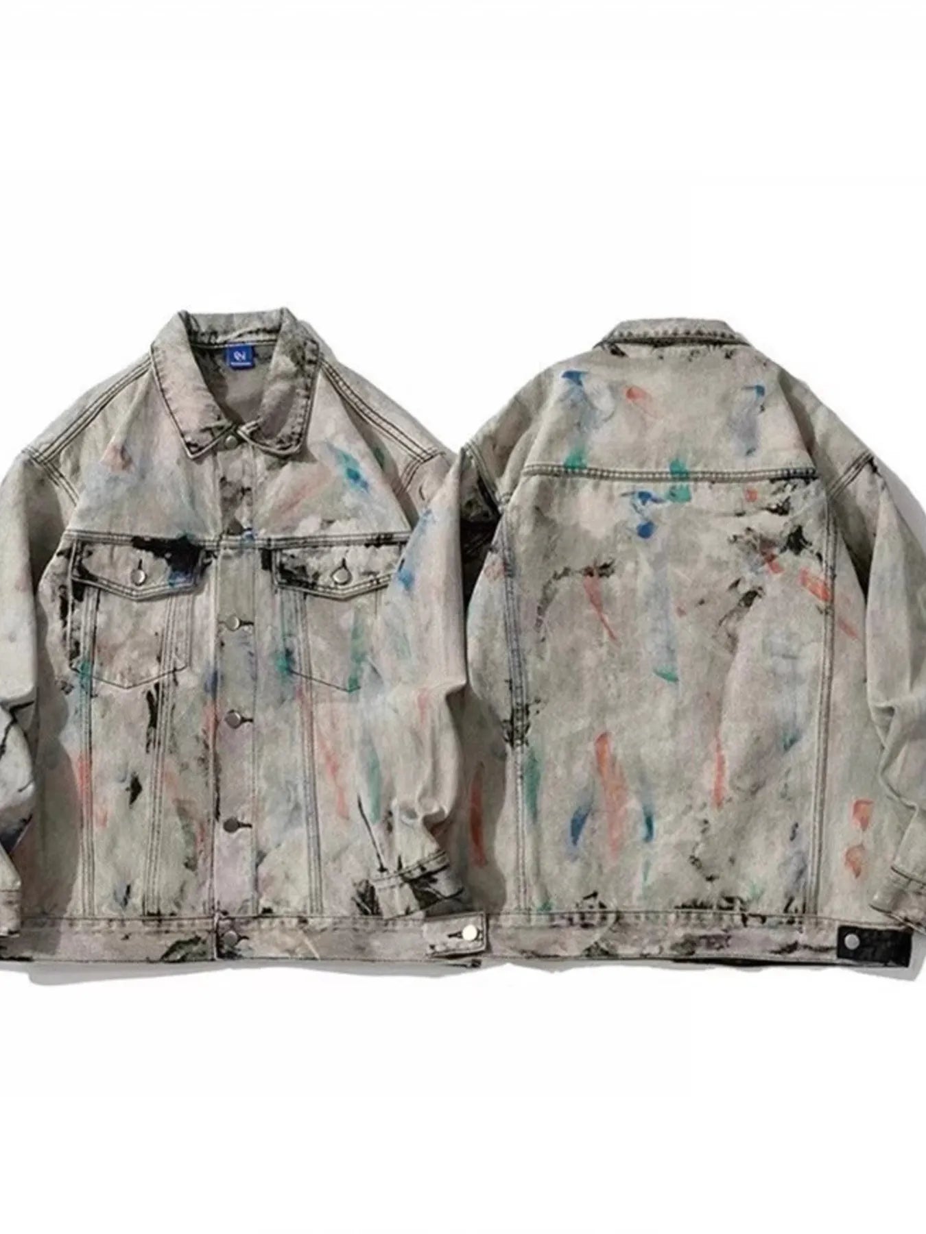 Men's Button Up Long Sleeve Denim Jacket
