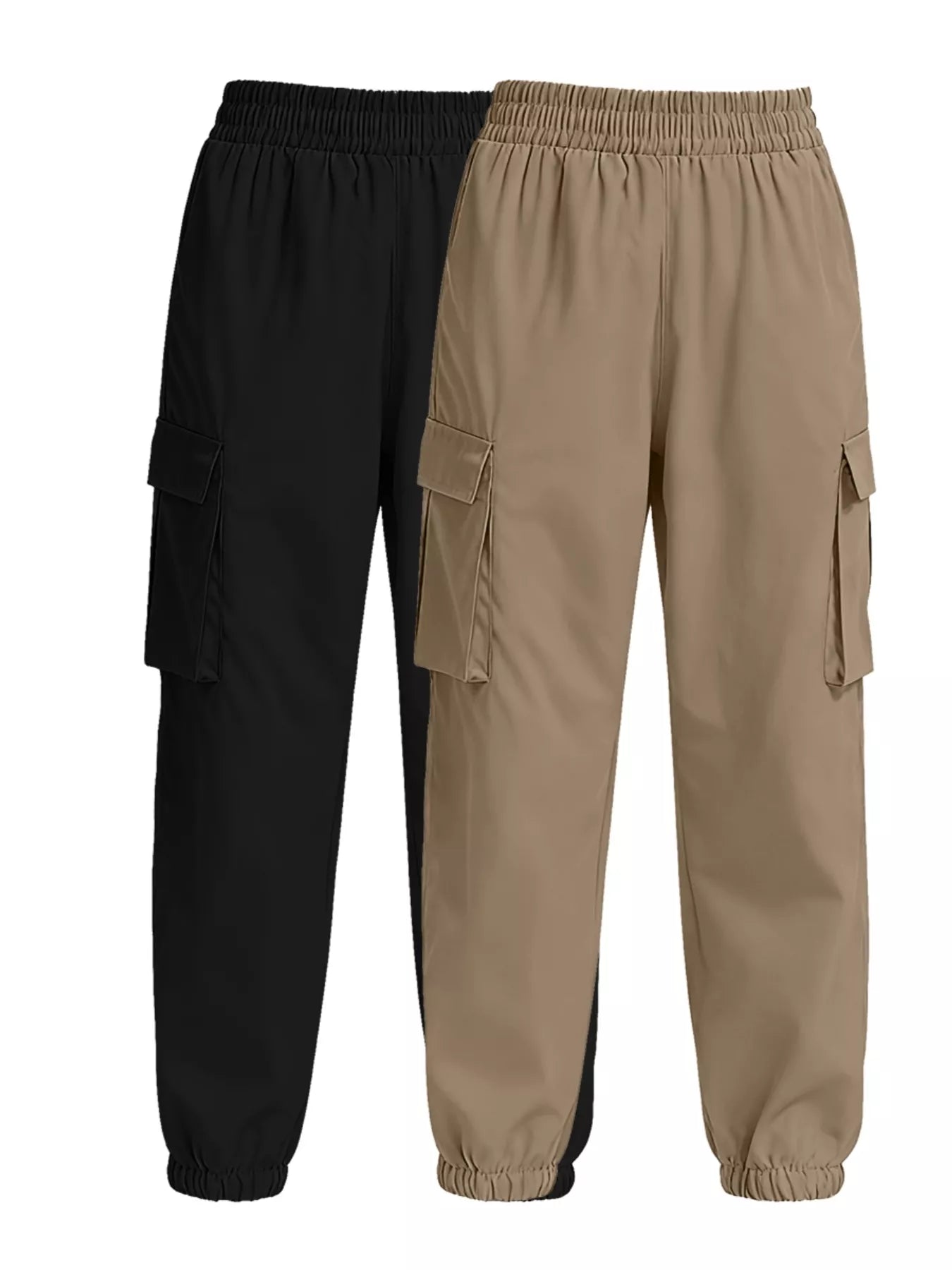 2 Piece Elastic Waist Cargo Pants NicholesGifts