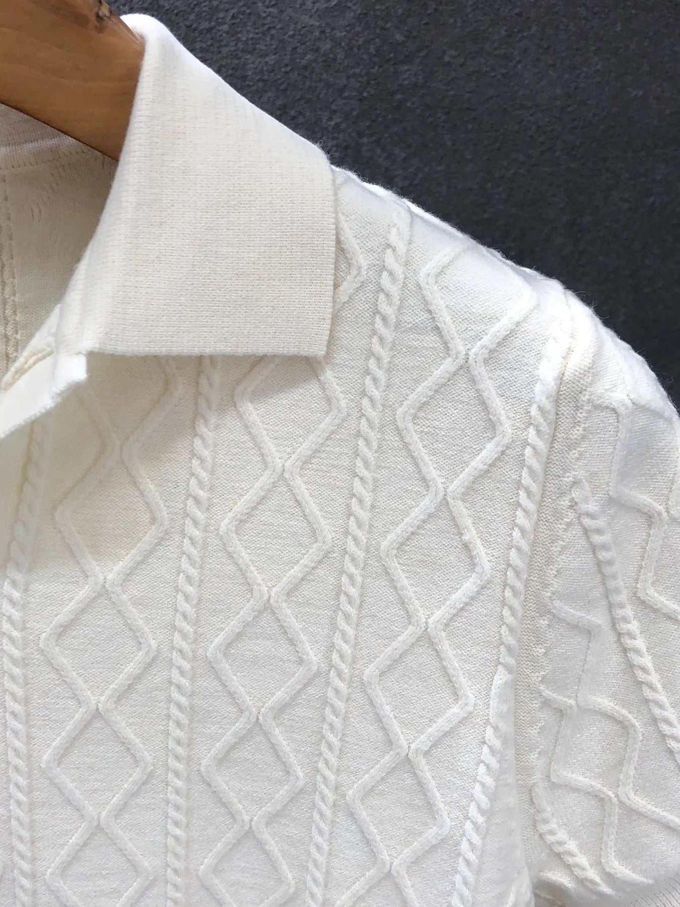 Men's Plus Size Basic style Collared Neck Knit Polo NicholesGifts