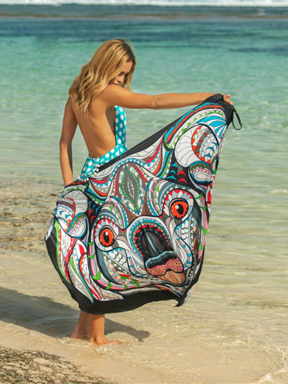 Printed Spaghetti Strap Cover Up nicholesgifts