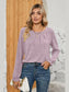 Ruched Round Neck Flounce Sleeve T-Shirt nicholesgifts