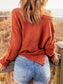 Women Button Detail Long Sleeve Knit Top nicholesgifts