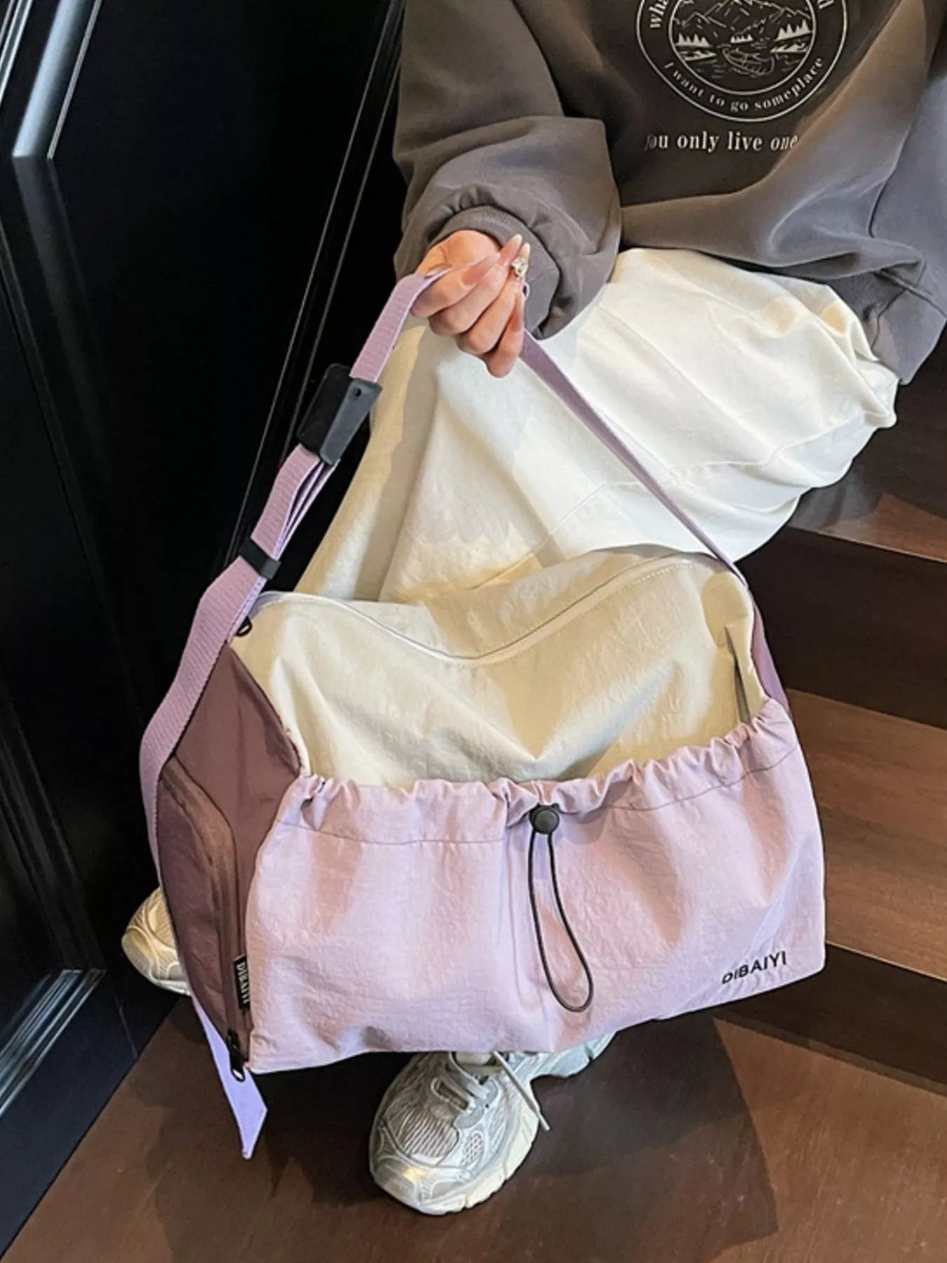 Lightweight Drawstring Closure Travel Bag nicholesgifts
