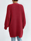 Open Front Dropped Shoulder Slit Cardigan nicholesgifts