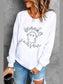 Ghost Graphic Long Sleeve Dropped Shoulder Sweatshirt nicholesgifts