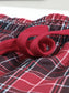 Round Neck Top and Drawstring Plaid Pants Lounge Set nicholesgifts