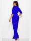 Mock Neck Tie-Waist Half Sleeve Jumpsuit nicholesgifts