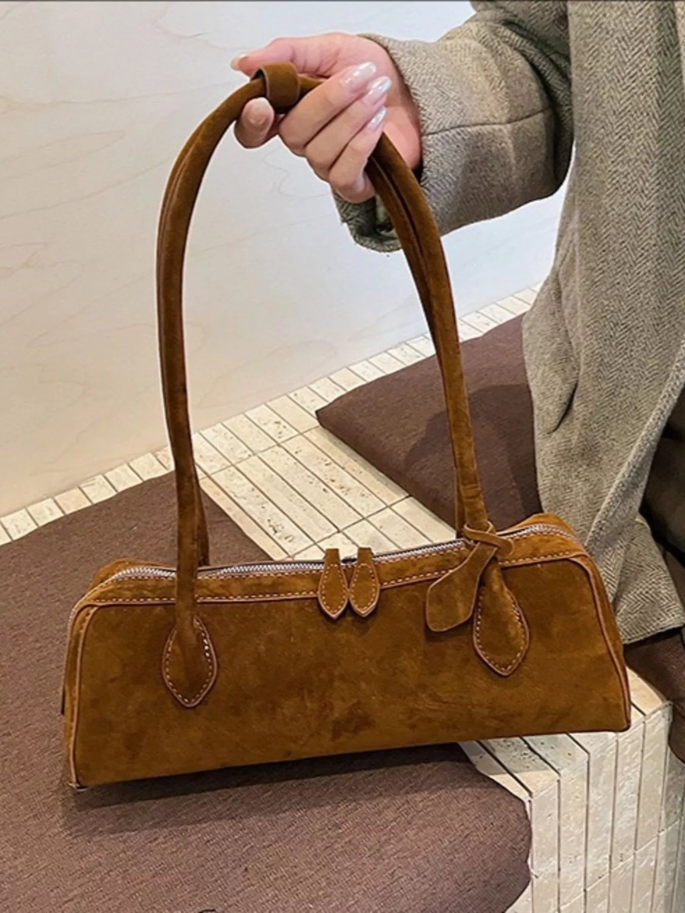 Solid Color Shoulder Bag nicholesgifts