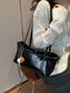 Solid Color Leather Shoulder Bag nicholesgifts