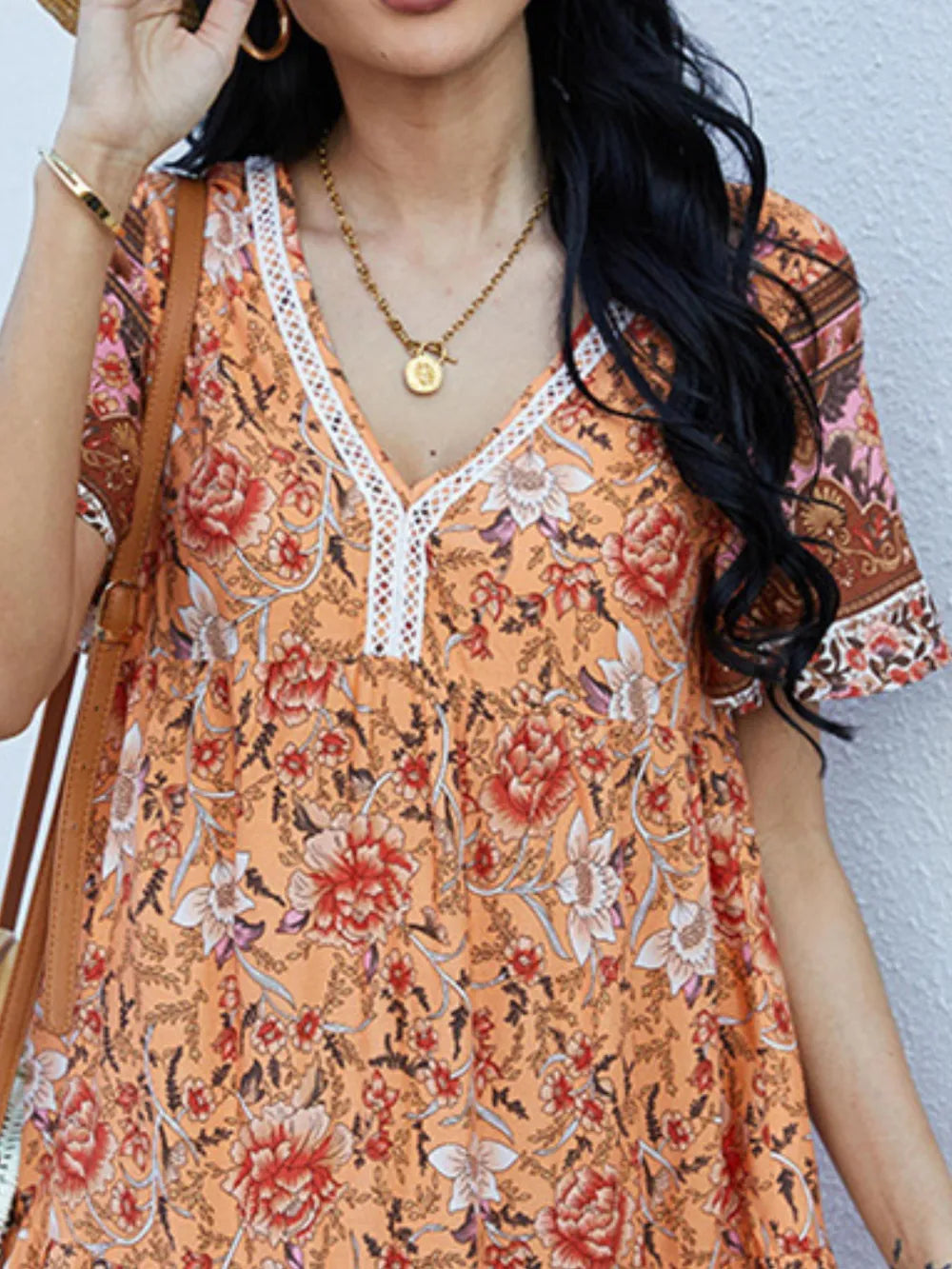 Floral Print V-Neck Summer Dress NicholesGifts