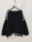 Women Contrast Trim Oversized Sweater nicholesgifts