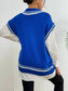 Contrast Trim V-Neck Sweater Vest nicholesgifts