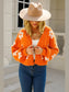 Angel Wings Floral Open Front Fuzzy Cardigan nicholesgifts