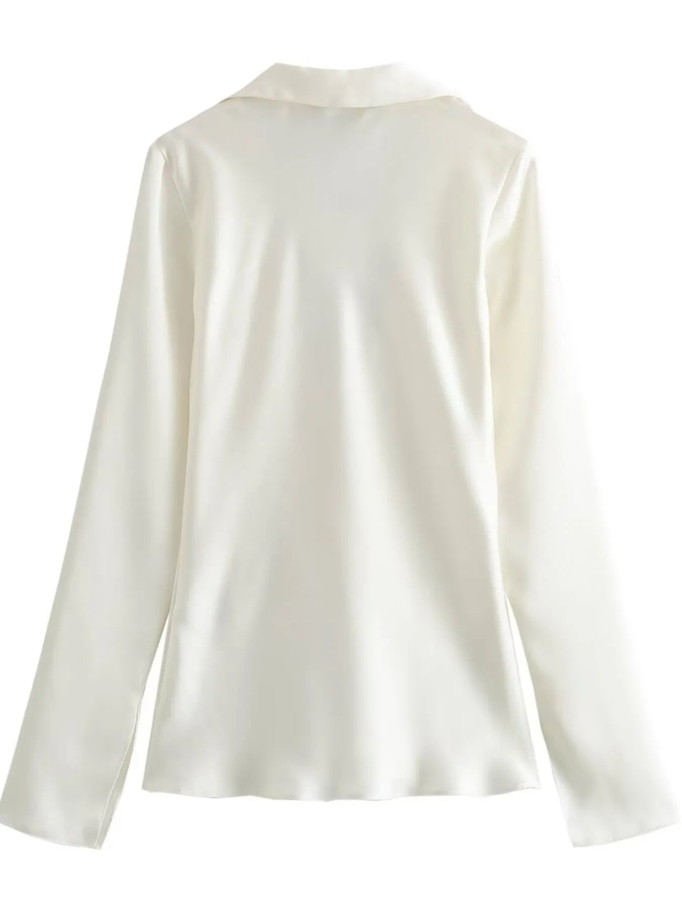 Satin Tie-Front Long Sleeve Shirt NicholesGifts