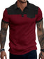Men's Full Size Waffle-Knit Collared Contrast Polo Plus Size nicholesgifts
