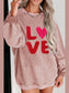 Women Valentine’s Day LOVE Round Neck Long Sleeve Sweatshirt nicholesgifts