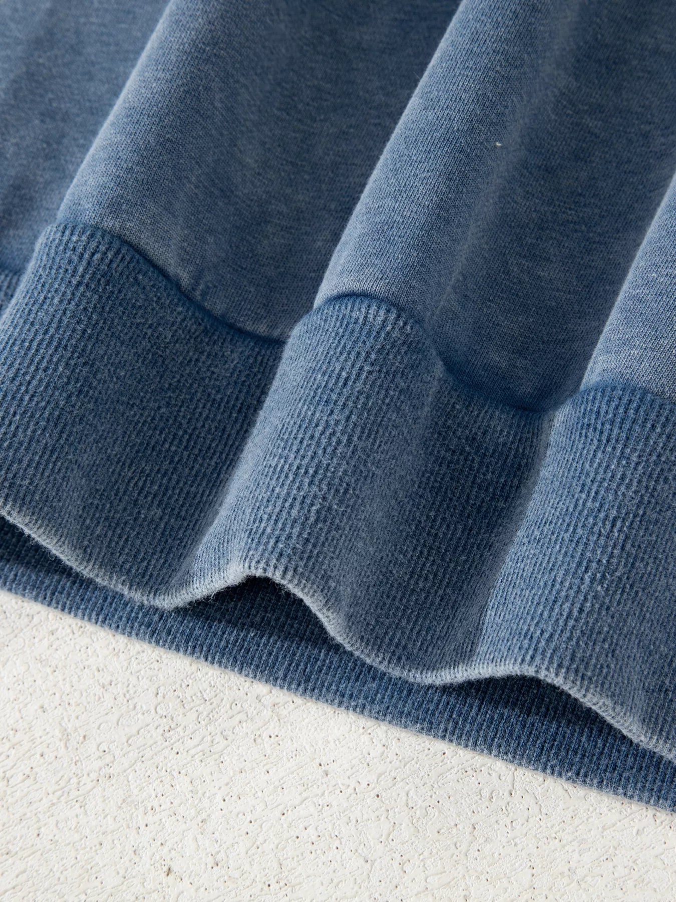 Lace Patchwork Detail Notched Neck Mineral Wash Baggy Sweatshirt Trendsi