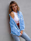 Distressed Drop Shoulder Denim Jacket nicholesgifts