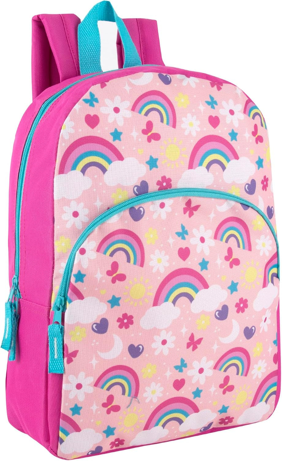 15 Inch Kids Backpacks for Boys & Girls | Preschool, Kindergarten, Elementary School Backpacks with Adjustable, Padded Straps (Happy Hearts)
