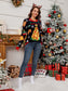 Christmas Element Round Neck Long Sleeve Sweater nicholesgifts