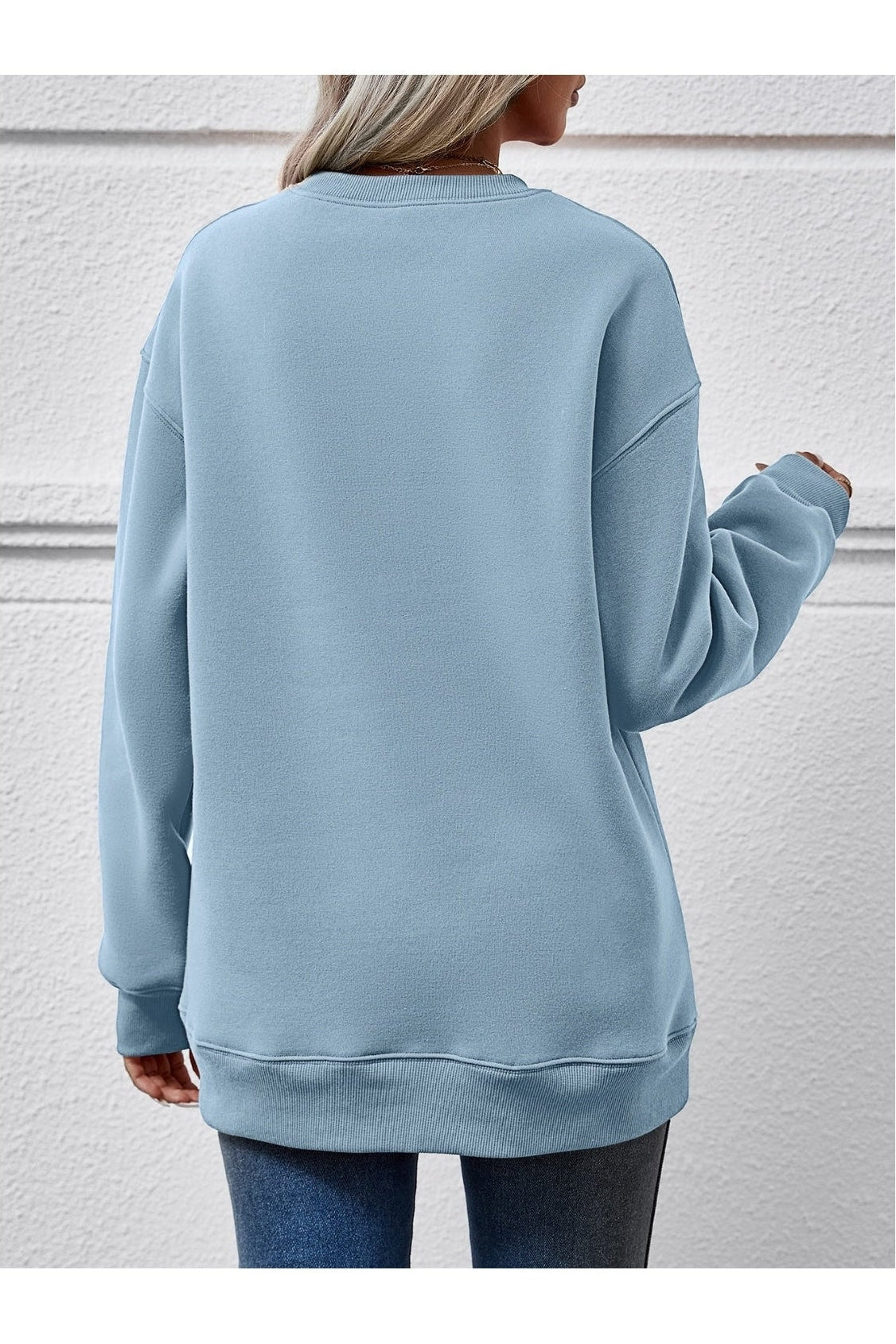 MERRY CHRISTMAS Round Neck Dropped Shoulder Sweatshirt nicholesgifts