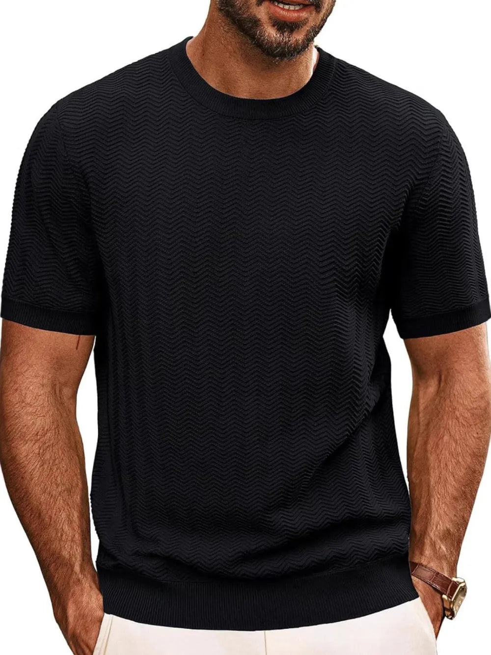Men's Full Size Round Neck Short Sleeve T-Shirt Plus Size NicholesGifts