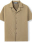 Men's Plus Size Button Down Short Sleeve Shirt nicholesgifts