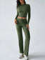 Round Neck Long Sleeve Top and Pants Set nicholesgifts