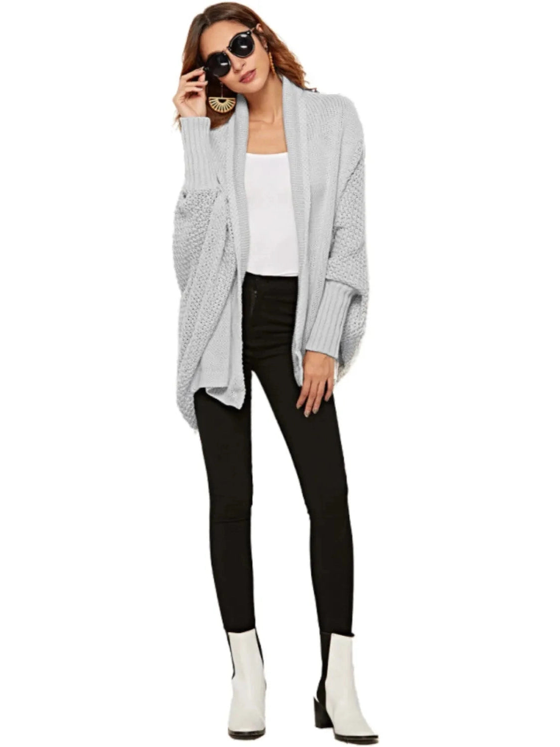 Angel Wings Open Front Batwing Sleeve Cardigan nicholesgifts