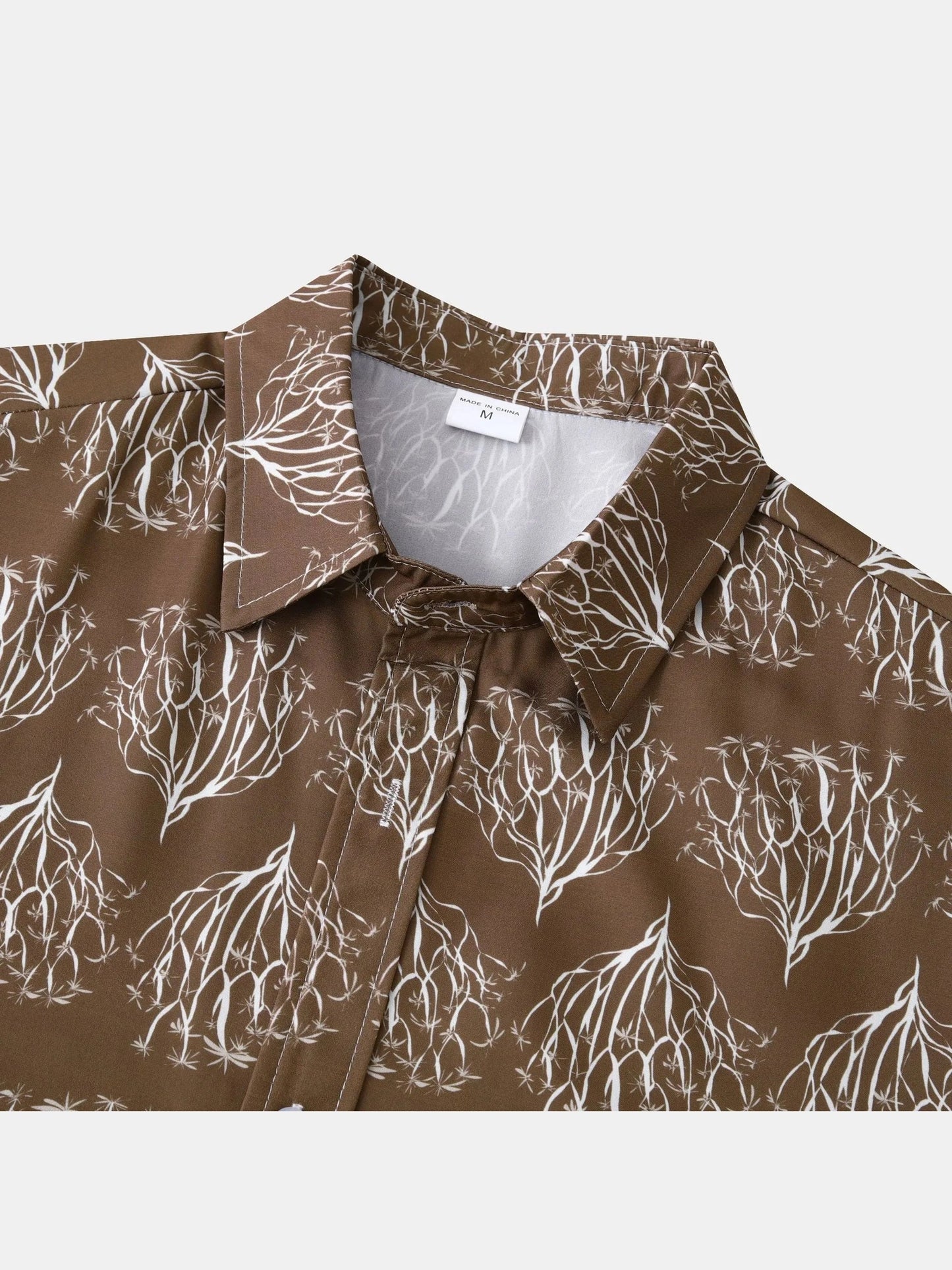 Men's Plus Size Printed Short Sleeve Button Down Shirt NicholesGifts