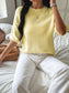 Ribbed Hem Round Neck Sweater nicholesgifts