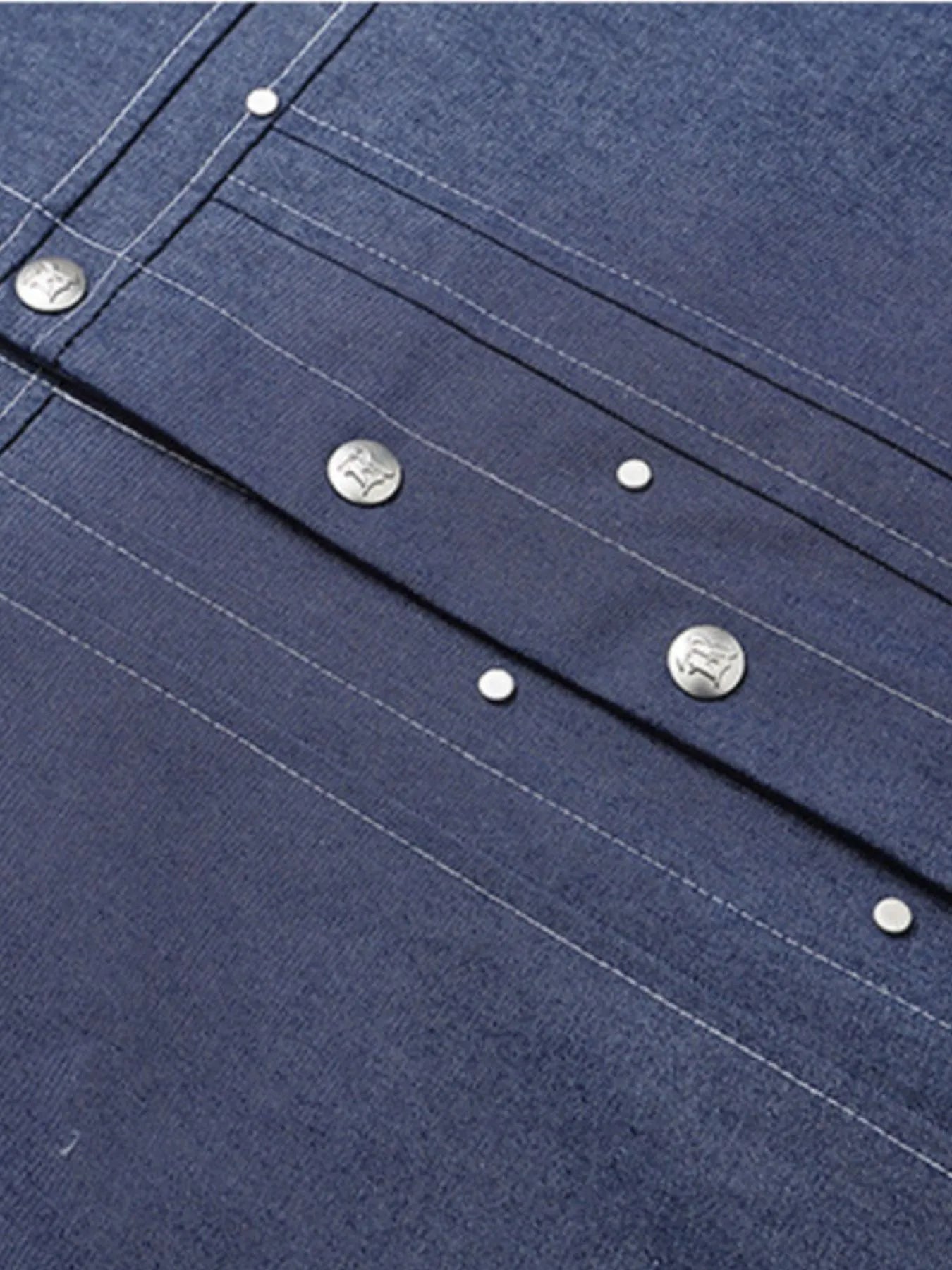 Men's Snap Down Long Sleeve Denim Jacket