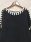 Women Contrast Trim Oversized Sweater nicholesgifts