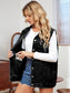 Pocketed Button Up Sleeveless Denim Jacket nicholesgifts