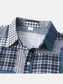 Men's Plus Size Plaid Short Sleeve Button-Up Shirt nicholesgifts