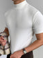 Men's Full Size Mock Neck Short Sleeve T-Shirt Plus Size nicholesgifts