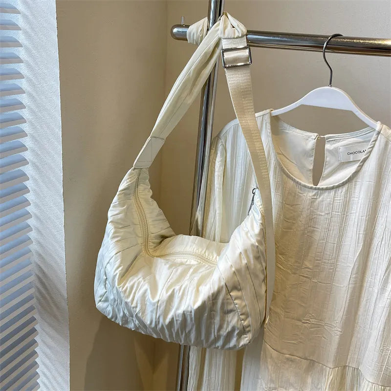 Pleated Dumpling Crossbody Bag Trendsi