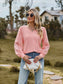 Swiss Dot V-Neck Long Sleeve Blouse nicholesgifts