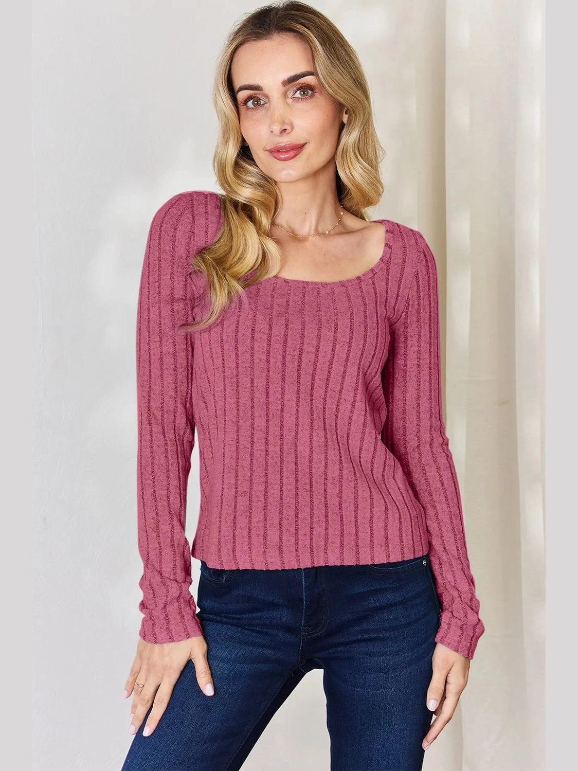 Basic Bae Full Size Ribbed Long Sleeve T-Shirt nicholesgifts