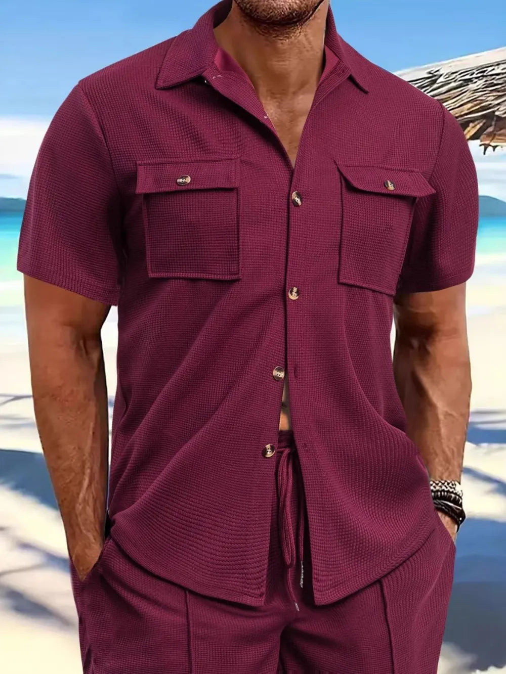 Men's Full Size Button Down Short Sleeve Shirt Plus Size NicholesGifts
