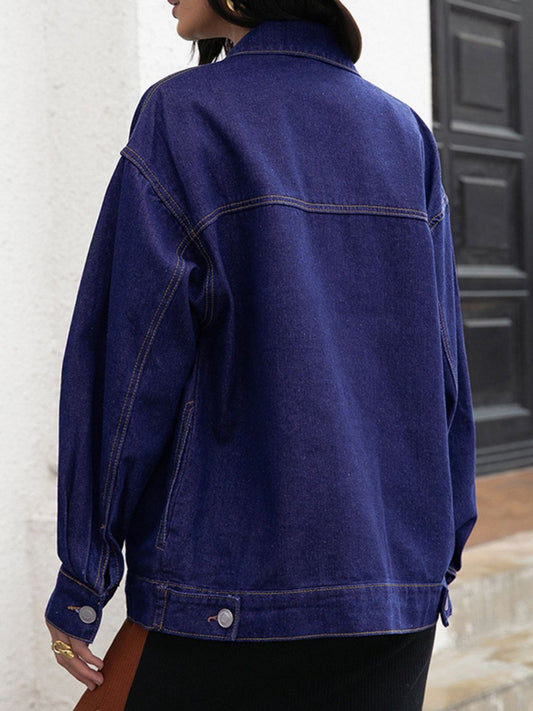 Buttoned Denim Jacket nicholesgifts