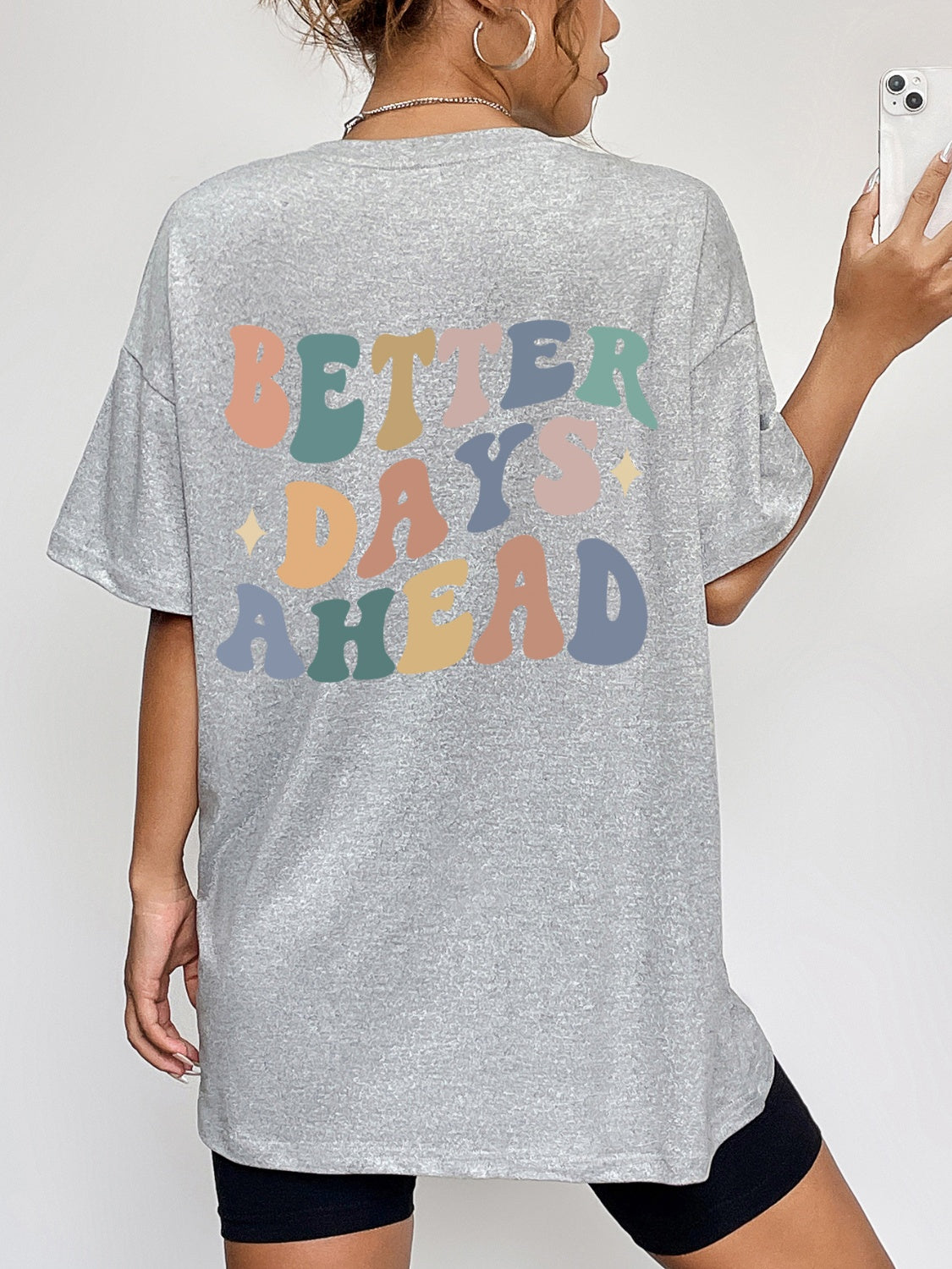 Women Better Days Ahead Round Neck Short Sleeve T-Shirt - NicholesGifts.online