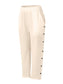 Women Full Size Side Decor Button Casual Wide Leg Pants Plus Size nicholesgifts