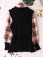 Plaid Long Sleeve Sweater Dress nicholesgifts