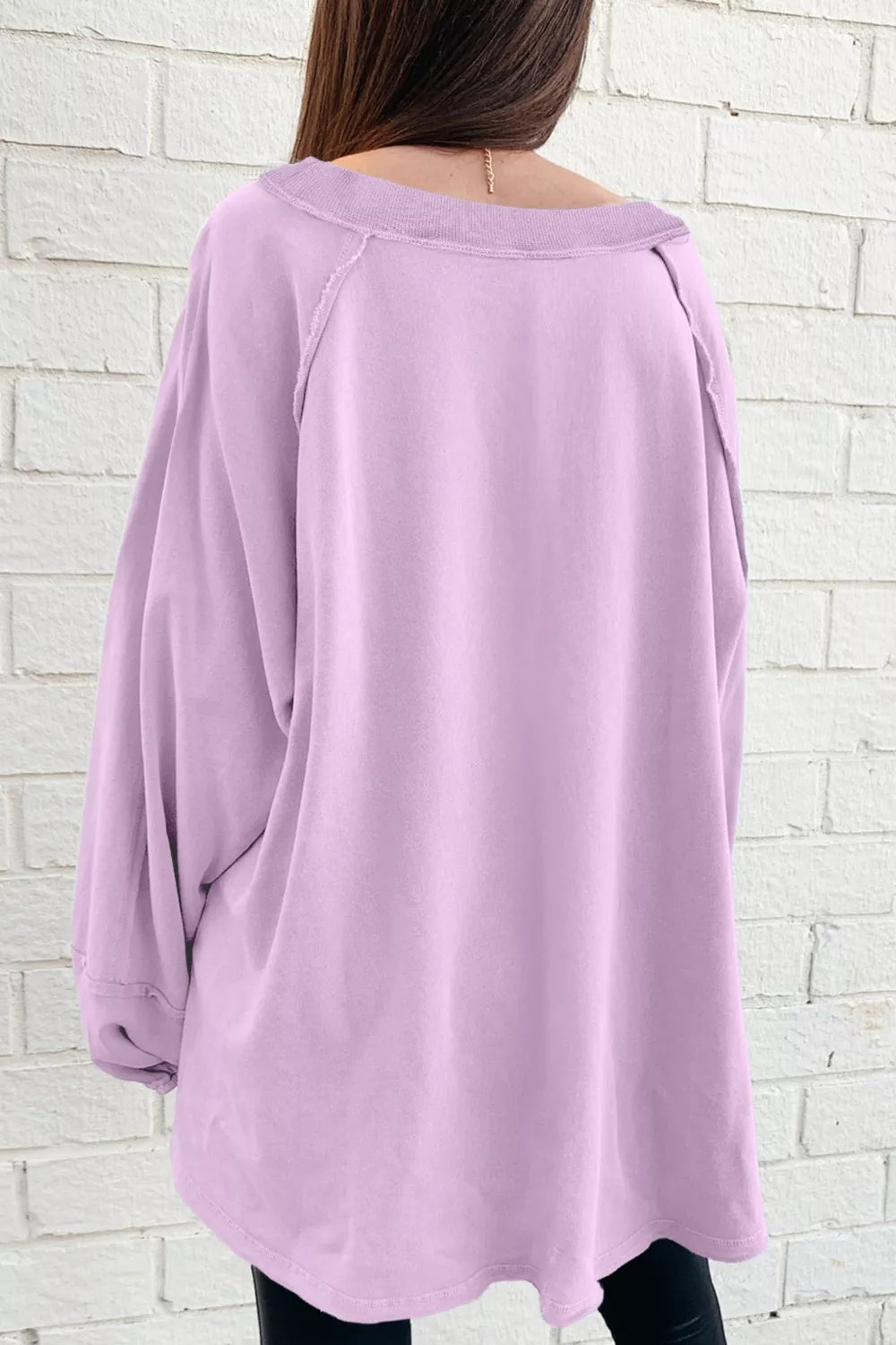 Oversized Washed Crewneck Sweatshirt nicholesgifts