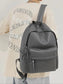 PU Leather Zip Backpack Bag nicholesgifts